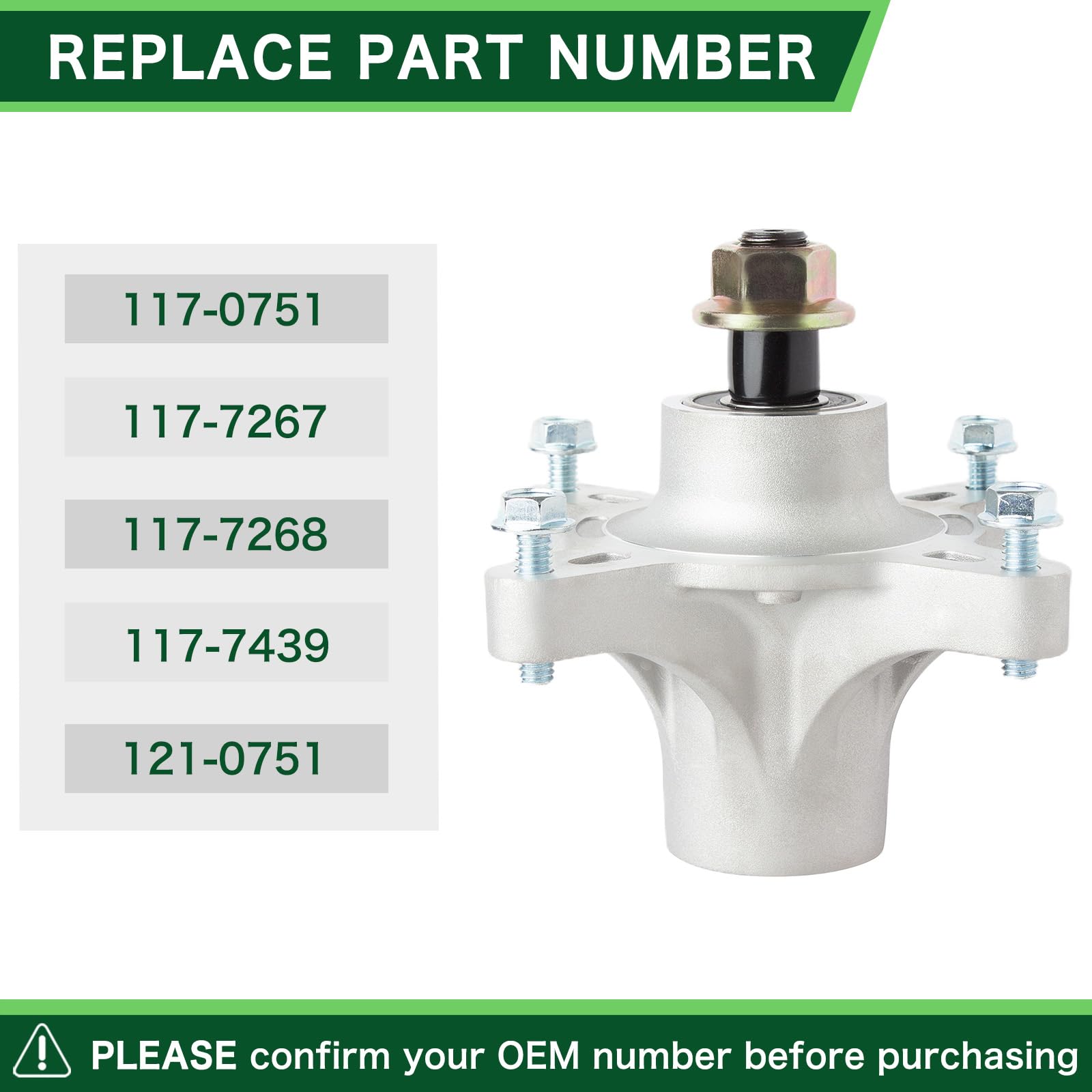 Amazon.com : TENGMUJX 117-7268 Spindle Assembly Fit for 42